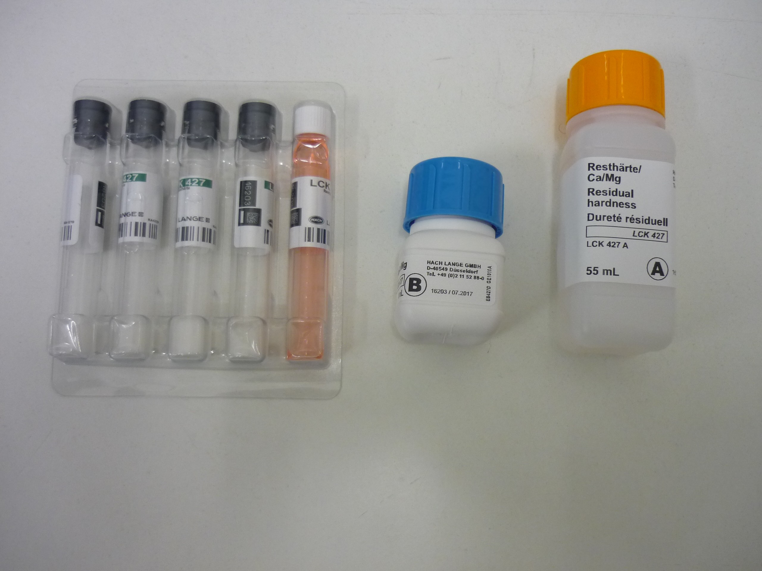 тест лабораторный Hardness 0,02-0,6 °dH Calcium, 0,1 -2 mg/l Magnesium, 0,15-2 mg/l