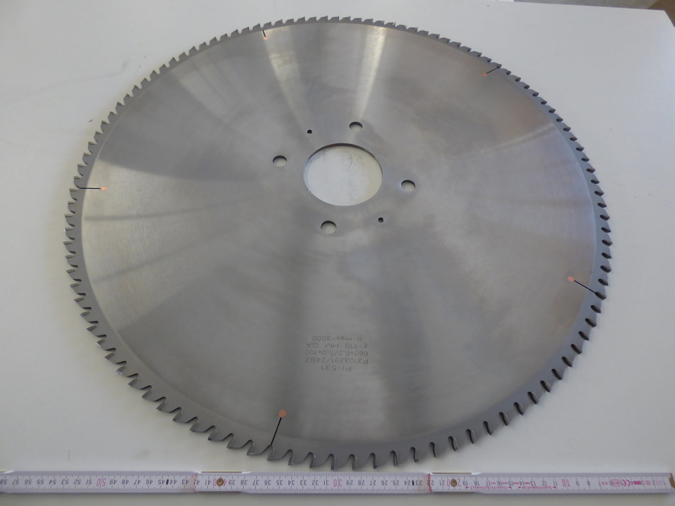 Пильное полотно PI-531 660 x 6,2/5,0/100z=110 GA NW 4/18/165+2/M8/164