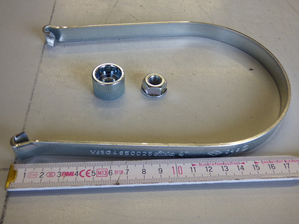 Петля трубы N, оцинкованая DN 100 4 M10