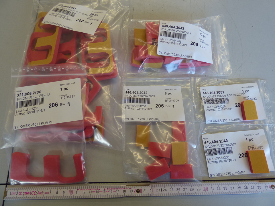 Комплект силомеров линии реза (поперечной) для Schelling AH8 (ЛЕРОМ) / AH8-SYLOMER 230 LI KOMPL.