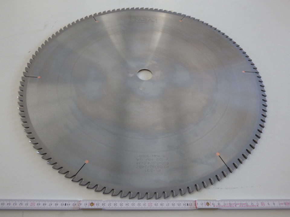 Пильное полотно PI-531 600 x 5,0/4,0/38z=120 GA HW copper rivets