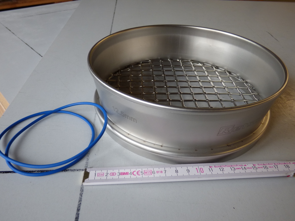 Контрольное сито 60.131.012500 12.50 мм 200 mm 50 mm нержавеющая сталь с плетеной проволочной сеткой ISO 3310/1 RETSCH