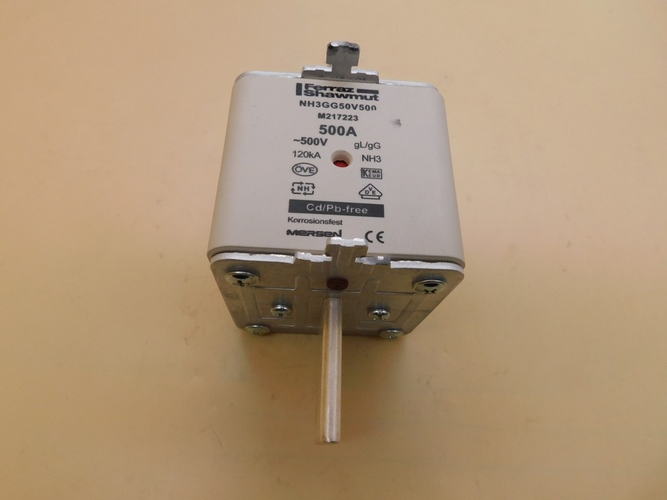 Плавкая вставка предохранителя AC500V NH3GG50V500 Gr.3, 500A